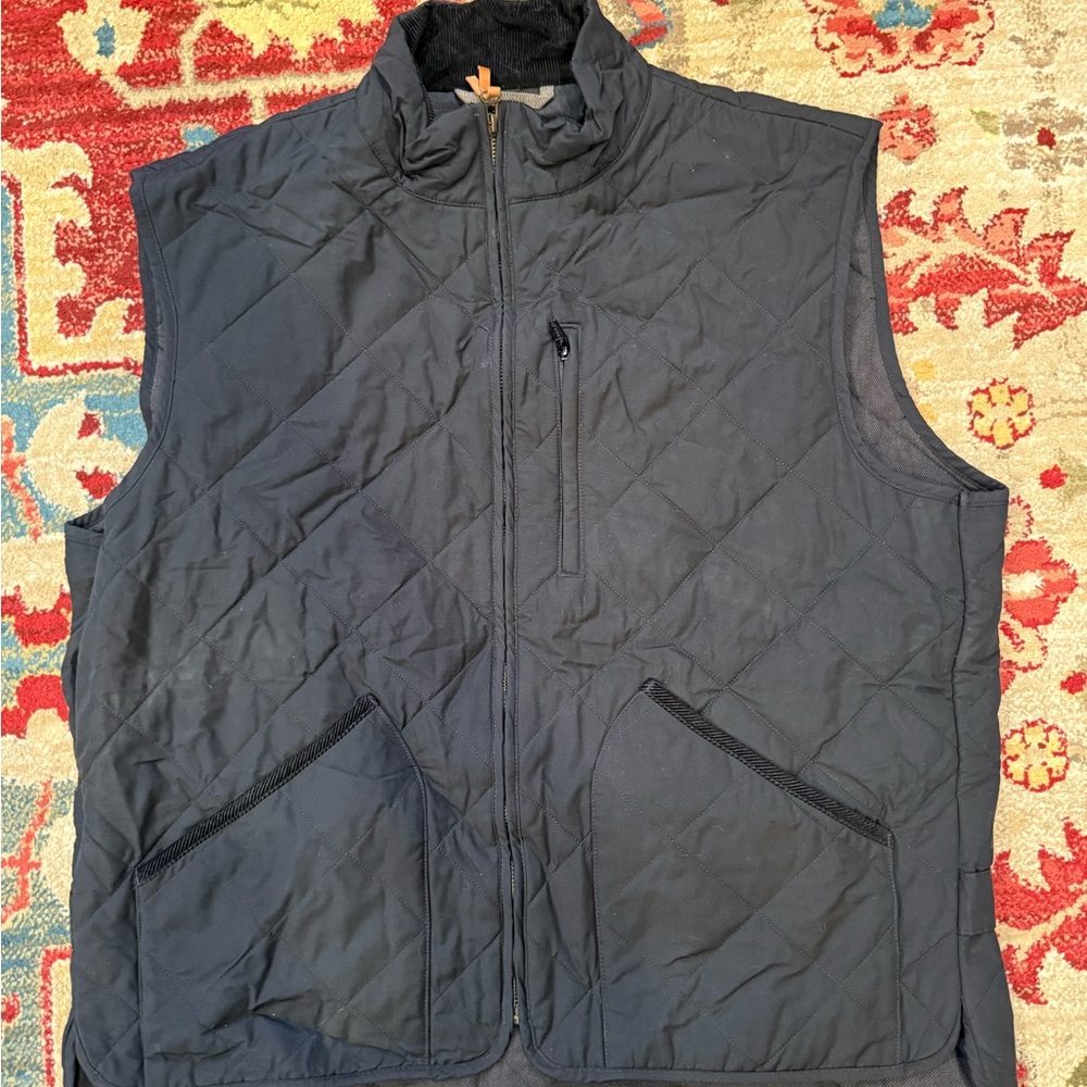 JCrew Men's Navy Blue Quilted Vest